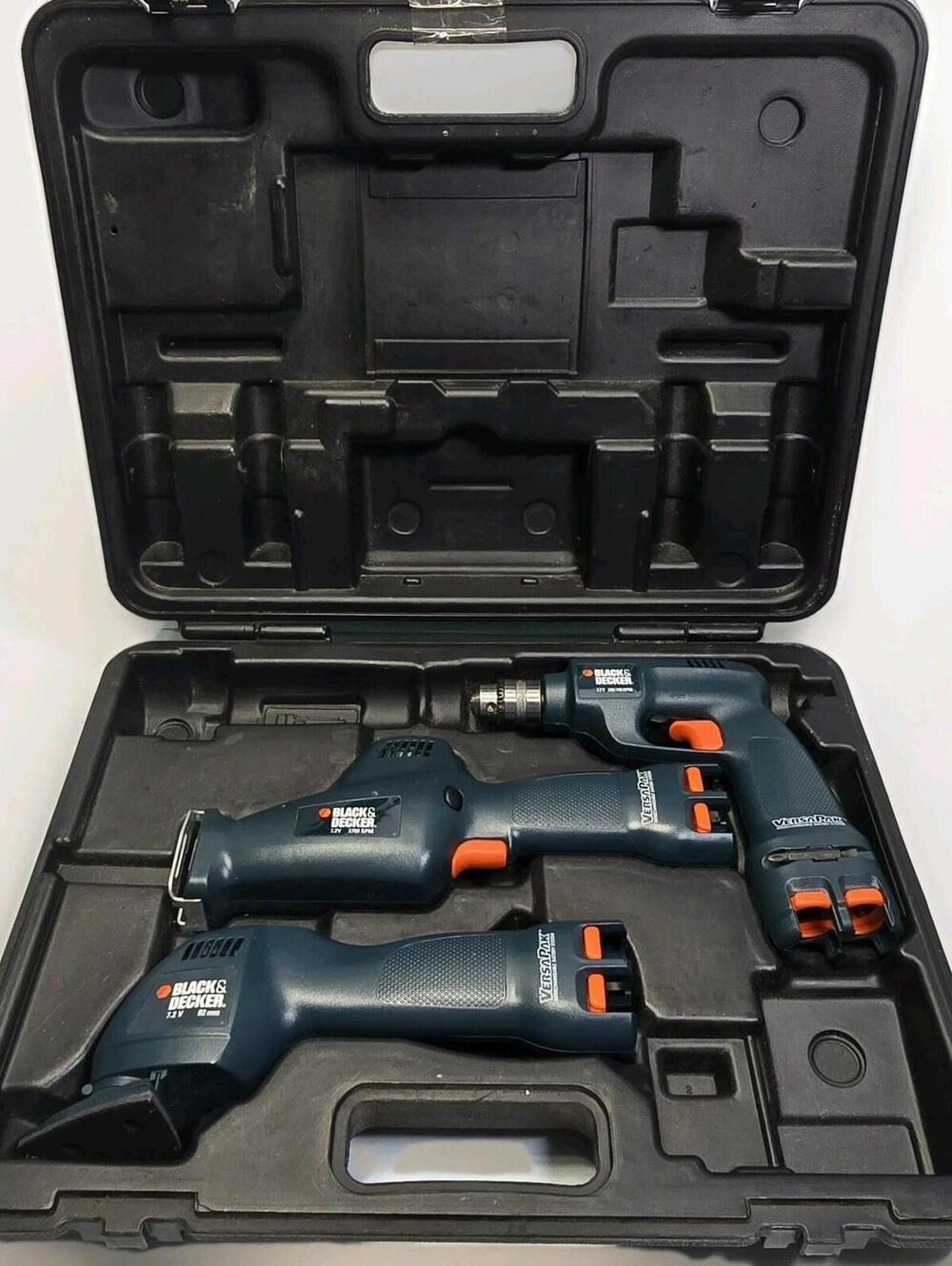 Black Decker VersaPak 3 Tool Set Drill Saw Sander Case No Battery Open Box